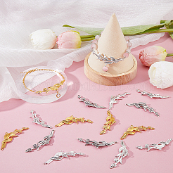36Pcs 3 Colors Zinc Alloy Chandelier Component Links&nbsp;FIND-SC0024-15