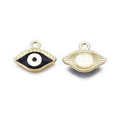 Light Gold Plated Alloy Enamel Pendants&nbsp;ENAM-T009-87A-RS