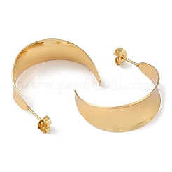 PVD Vacuum Plating 201 Stainless Steel C-Shaped Stud Earrings&nbsp;EJEW-I309-25G