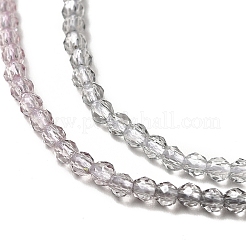 Transparent Gradient Color Glass Beads Strands&nbsp;GLAA-H021-01A-12