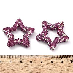 Star Shape Polymer Clay Rhinestone Beads&nbsp;CLAY-NH0001-06O