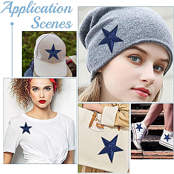 50Pcs Star Shape Polyester Embroidery Applqiues&nbsp;PATC-GF0001-32A