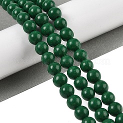 Natural Mashan Jade Round Beads Strands&nbsp;G-D263-8mm-XS35