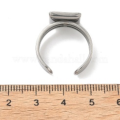 304 Stainless Steel Cuff Ring Findings&nbsp;STAS-B126-12C-P