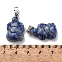 Natural Blue Spot Jasper Pendants&nbsp;G-B127-06P-10