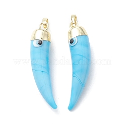 Handmade Evil Eye Lampwork Pendants&nbsp;LAMP-F031-01G-02