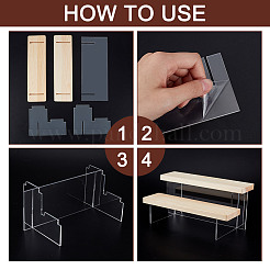 2-Tier Transparent Acrylic Model Toy Assembled Holder&nbsp;ODIS-WH0329-65B