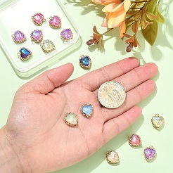 15Pcs Heart K9 Glass Charms&nbsp;GLAA-YW0004-59