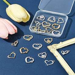 20Pcs 10 Styles Alloy Rhinestone Pendants&nbsp;FIND-FS0004-01