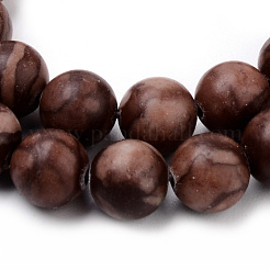 Natural Iron Zebra Jasper Beads Strands&nbsp;G-Q462-65-8mm