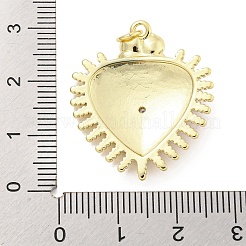 Brass Micro Pave Cubic Zirconia Pendants&nbsp;KK-Q814-24G
