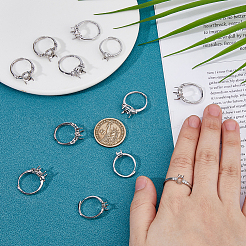 12pcs 4 Style Brass Adjustable Ring Settings&nbsp;FIND-HS0001-77