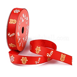 5 Yards Christmas Polyester Printed Grosgrain Ribbon&nbsp;OCOR-A008-01E