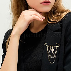 2Pcs 2 Styles Steel Brooches&nbsp;JEWB-BM0001-01G