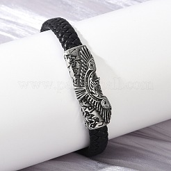 Braided Microfiber Leather Cord Bracelets&nbsp;BJEW-D304-09AS