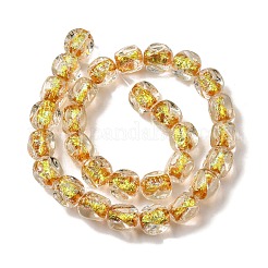 Handmade Foil Lampwork Beads Strands&nbsp;FOIL-C002-01D