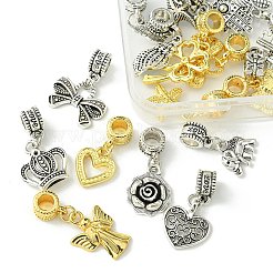 20Pcs 20 Styles Tibetan Style Alloy European Dangle Charms&nbsp;FIND-FS0002-02