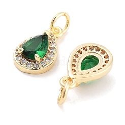 Brass with Cubic Zirconia Pendants&nbsp;KK-P271-32G