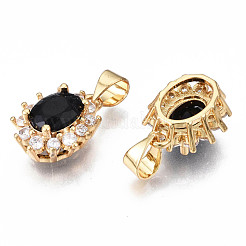 Brass Micro Pave Cubic Zirconia Charms&nbsp;KK-N227-53A-NF