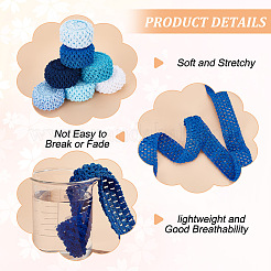 14M 7 Style Blue Series Elastic Crochet Headband Ribbon&nbsp;OCOR-BC0005-36