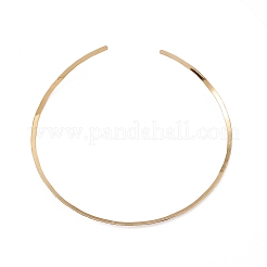 PVD Vacuum Plating 304 Stainless Steel Textured Wire Necklace Making&nbsp;STAS-B036-04G