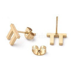Ion Plating(IP) 304 Stainless Steel Stud Earrings&nbsp;STAS-Z028-A-19G
