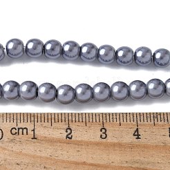 Baking Paint Pearlized Glass Pearl Round Bead Strands&nbsp;HY-XCP0001-22A-01