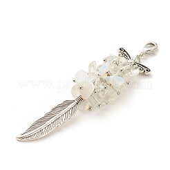 Opalite Chips Cluster Pendant Decorations&nbsp;HJEW-JM00653-04