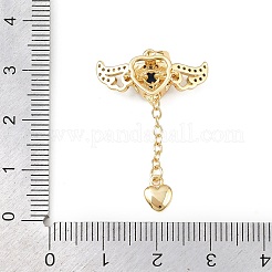 Brass Micro Pave Cubic Zirconia Pendants&nbsp;KK-B161-12G-02