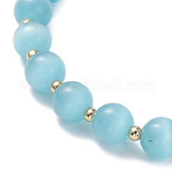 Cat Eye Beads Stretch Bracelets for Women&nbsp;BJEW-TA00691-03