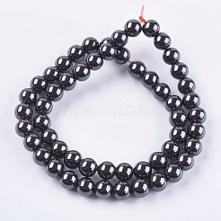 Magnetic Synthetic Hematite Beads Strands&nbsp;X-G-Q893-8mm