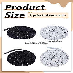 4Pcs 2 Colors Polyester Cord Shoelace&nbsp;AJEW-LP0002-53