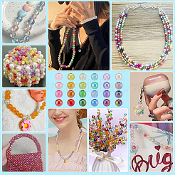 1440Pcs 24 Colors Transparent Acrylic Beads&nbsp;MACR-PH0001-98