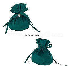 Velvet Jewelry Bags with Drawstring & Plastic Imitation Pearl&nbsp;TP-CJC0001-03B
