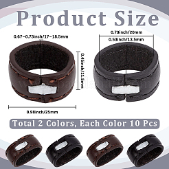 20Pcs 2 Colors Cowhide Belt Loop Ring&nbsp;DIY-GF0013-20A