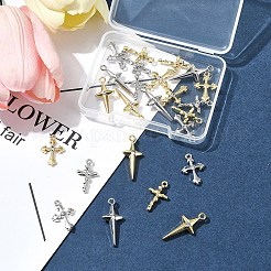 24Pcs 6 Styles Rack Plating Alloy Pendants&nbsp;FIND-FS0003-44