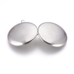 Tarnish Resistant 304 Stainless Steel Locket Pendants&nbsp;STAS-L219-06P