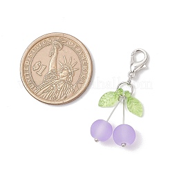 Glass Cherry Pendant Decorations&nbsp;HJEW-JM03559-01