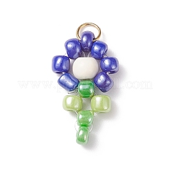 Glass Seed Beaded Pendants&nbsp;PALLOY-JF01825