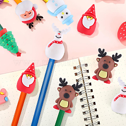 18Pcs 6 Styles Cartoon Style Pen Caps&nbsp;AJEW-SC0031-51C