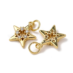Brass Micro Pave Cubic Zirconia Pendants&nbsp;KK-A270-01A-G