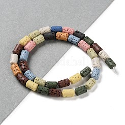 Synthetic Lava Rock Dyed Beads Strands&nbsp;G-H311-04-07