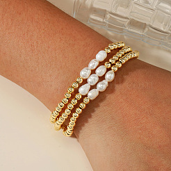3 Pieces Freshwater Pearl Bracelet Sets&nbsp;EH2658