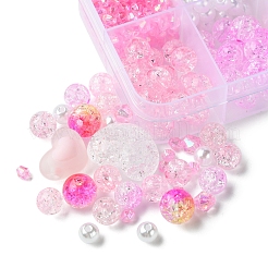 DIY Round Acrylic Beads Jewelry Making Findings Kits&nbsp;DIY-FS0007-05