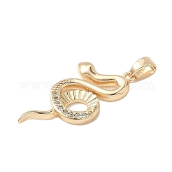 Brass Micro Pave Cubic Zirconia Pendants&nbsp;KK-Q037-01A-G