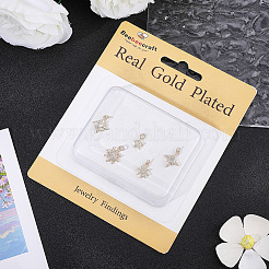 10Pcs 5 Styles Brass Micro Pave Clear Cubic Zirconia Pendants&nbsp;KK-BBC0028-74