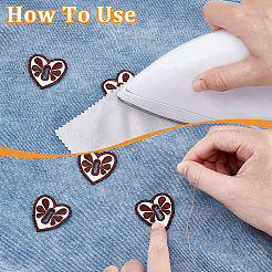 Cloth Heart Buttons&nbsp;DIY-WH0622-411A