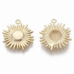 Brass Solar Eclipse Pendants&nbsp;KK-R130-009G-NF
