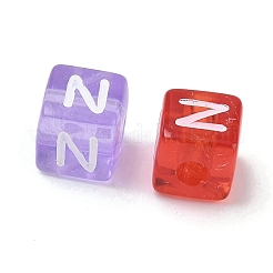 Spray Painted Transparent Acrylic Beads&nbsp;MACR-K365-07N
