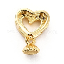 Rack Plating Brass Micro Pave Cubic Zirconia Multi-Strand Links&nbsp;KK-K270-14G